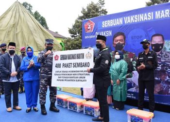 Untuk Kedua Kalinya TNI AL Gelar Serbuan Vaksinasi di Ponpes Suryalaya