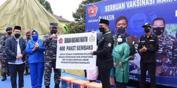 Untuk Kedua Kalinya TNI AL Gelar Serbuan Vaksinasi di Ponpes Suryalaya