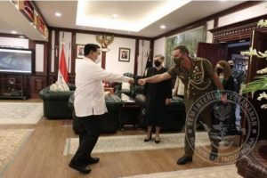 Menhan Prabowo Subianto Terima Kunjungan Dubes Australia. Foto/@Kemhanri
