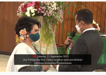 Penyanyi Joy Tobing Bahagia, Usai Ucap Ikrar Pernikahan dengan Perwira TNI AD