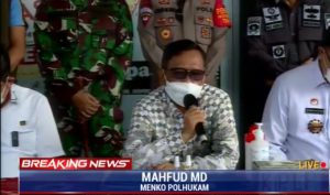 Menko Polhukam Mahfud MD, Foto: Tangkapan Layar Metro Tv)