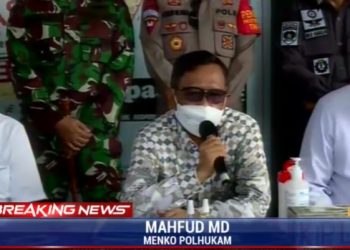 Menkopolhukam Mahfud MD, Foto: Tangkapan Layar Metro Tv)