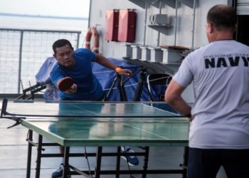 Jaga Kesiapan Tempur, Kasal Ajak Prajurit TNI AL Olahraga Disela Latihan Operasi