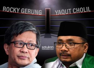 Rocky Gerung & Menteri Agama Yaqut Cholil Foto:SatukanIndonesia.com/Nal