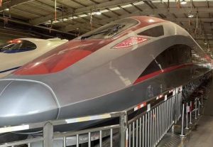Penampakan terkini kereta cepat Jakarta-Bandung mulai dipertontonkan. FOTO/Instagram/@keretacepatid
