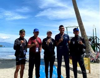 Serda Angela P. Vanya Banggakan  TNI AL dengan Pastikan Medali di Cabor Triatlon Nomor Aquathlon