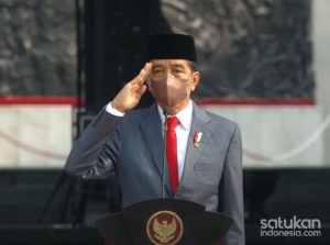Presiden Joko Widodo Pimpin Upaca Kesaktian Pancasila, Lubang Buaya Jakarta Timur, Foto: SatukanIndonesia.com/adnalsilaban
