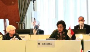 Menteri Keuangan Sri Mulyani di acara forum KTT G20 di Roma, Italia. FOTO/Instagram/@smindrawati
