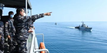 Puluhan Kapal Perang Laksanakan Peperangan Uji Kemampuan Teknologi di Perairan Laut Jawa