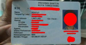 KTP milik Kentut  (Ist)