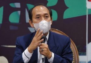Anggota Komisi II DPR RI Yanuar Prihatin dalam acara diskusi Dialektika Demokrasi di Media Center DPR RI, Senayan, Jakarta, Kamis (7/10/2021). Foto: Runi/Man