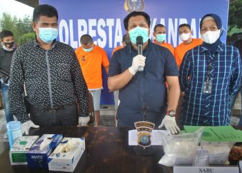 Polresta Pekanbaru Amankan  Tiga Pelaku Narkoba di Solok