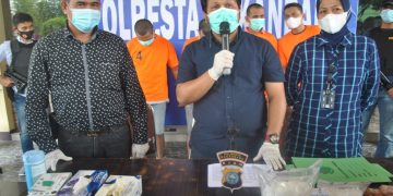 Polresta Pekanbaru Amankan  Tiga Pelaku Narkoba di Solok