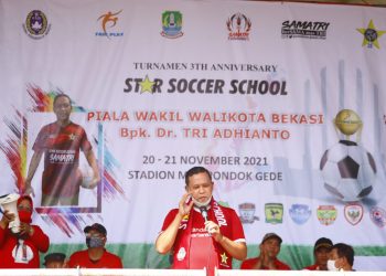 WAKIL WALI KOTA BEKASI RESMIKAN TURNAMEN SEPAK BOLA U-13 DI PONDOKGEDE