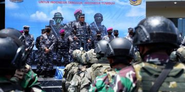 Wakasal Tinjau Langsung Latihan Pertempuran Kota Marinir