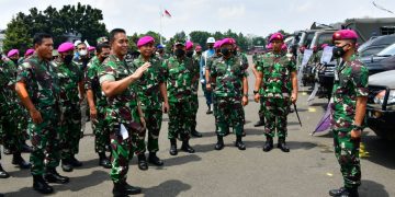 Sarang Petarung Marinir TNI AL Cilandak Disambangi Panglima TNI Jenderal TNI Andika Perkasa