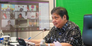 Menko Airlangga Pimpin Langsung Rapat Koordinasi Persiapan Muktamar NU ke-34 Untuk Kepatuhan Penerapan Prokes