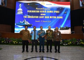 Lanjutkan Kerjasama, TNI AL Tandatangani PKS Dengan Empat Mitra Bank Pemerintah