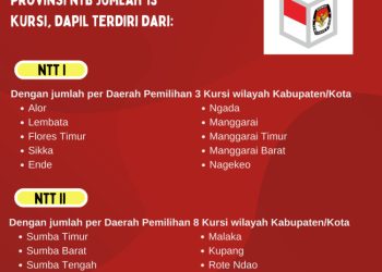Dapil dan Alokasi Kursi DPR-RI Pada Pemilu 2024 Dari Provinsi NTT