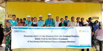 Dua Kampung di Kabupaten Manokwari Akhirnya Bisa Menikmati Listrik 24 Jam