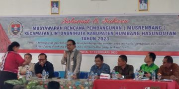 Sekdakab Humbahas Sampaikan Pesan Jokowi Di Musrenbang Kecamatan Lintongnihuta