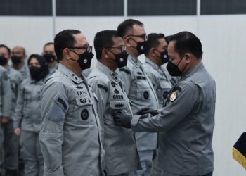 Bakamla RI Gelar Upacara Kenkat, Pengukuhan dan Sertijab Pimpinan Tinggi