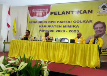 Golkar Mimika Gelar Pelantikan, Fernando Jansen Tinal Optimis Mampu Naikkan Perolehan Kursi & Menangkan Airlangga