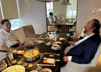 Luhut Panjaitan Makan Siang Bareng Surya Paloh di NasDem Tower