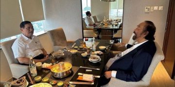 Luhut Panjaitan Makan Siang Bareng Surya Paloh di NasDem Tower
