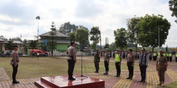 Kapolres Humbahas Pimpin Apel Gelar Pasukan Ops Keselamatan Toba 2023