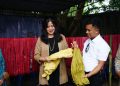 Ketua TP. PKK Kabupaten Toba Tinjau Kegiatan Kriya Ulos Mitra Binaan PT TPL