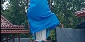 Polisi Buka Suara Soal Viralnya Patung Bunda Maria Ditutup Terpal di Kulon Progo