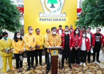 PSI Sambangi Kantor Golkar, Airlangga Sebut Koalisi Besar Semakin Relevan