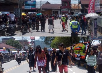 Polres Toba Beri Pengamanan Visualisasi Jalan Salib Di Balige