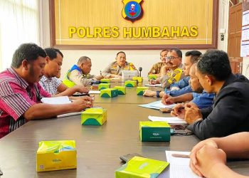Polres Humbahas Gelar Rakor Kesiapan PPKD Jelang Pilkades Sosortolong Sihite III