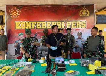 Operasi Damai Cartenz 2023, Satgas Amankan Senpi dan Ratusan Butir Amunisi