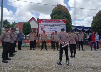 Sebanyak 40 Polisi Amankan Pilkades PAW di Desa Sosortolong Humbahas