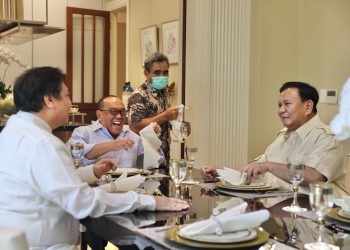 Silaturahmi Lebaran, Prabowo Kembali Temui Aburizal Bakrie dan Airlangga Hartarto