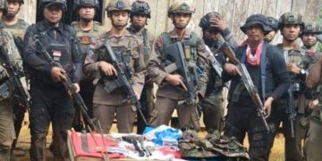 Satgas Cartenz Gerebek Markas KKB di Yapen Papua