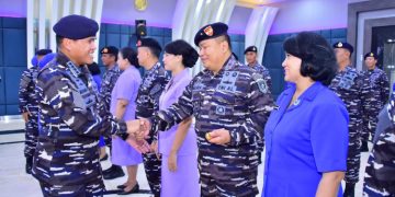 Kasal Terima Pelaporan Kenaikan Pangkat 16 Perwira Tinggi TNI AL