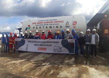 Pertamina Patra Niaga Regional Papua Maluku Gelar Simulasi Penanganan Keadaan Darurat di SPBE