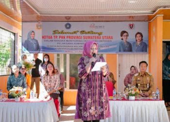 Ketua TP PKK Provsu Monitoring Desa Percontohan di Humbang Hasundutan