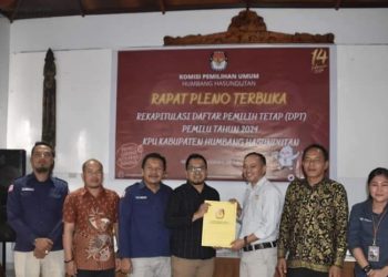 KPU Humbahas Tetapkan DPT Pada Pemilu 2024 Sebanyak 141.453 Pemilih