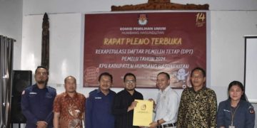 KPU Humbahas Tetapkan DPT Pada Pemilu 2024 Sebanyak 141.453 Pemilih
