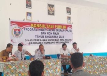 Dinas PUTR Humbahas Adakan Konsultasi Publik PHJD 2023