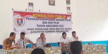 Dinas PUTR Humbahas Adakan Konsultasi Publik PHJD 2023