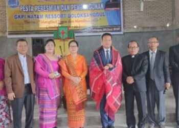 Wabup Humbahas, Hadiri Peresmian GKPI Natam Resort Doloksanggul II