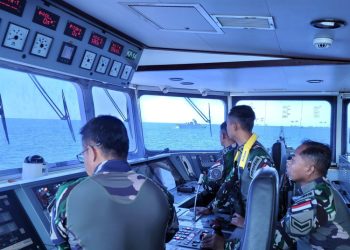 KRI Frans Kaisiepo-368 Unjuk Kehandalan Manuver Bersama Unsur MTF-UNIFIL Di Laut Mediterania