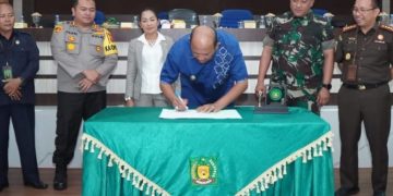 Ciptakan Kondusifitas Dan Rasa Aman, OKP Di Langkat Tandatangani Nota Kesepakatan