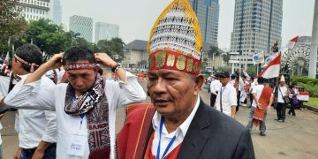 Massa Habornas Toba Gelar Aksi Damai di Patung Kuda, Ancam Tak Ikut Pemilu Karena Jalan Tak Kunjung Diperbaiki